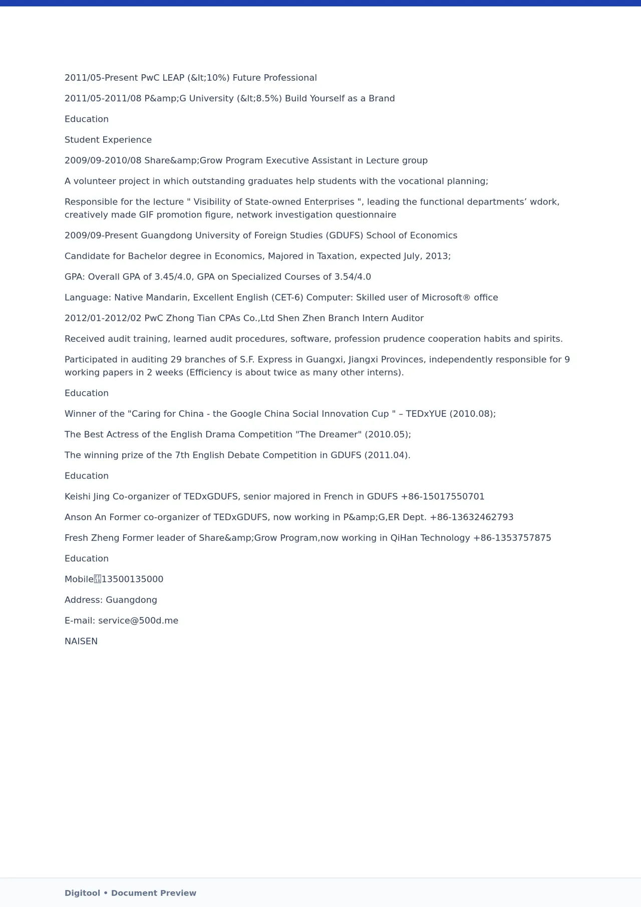 Template CV Profesional (Word) – ATS Friendly & Editable | CV Single Page #41