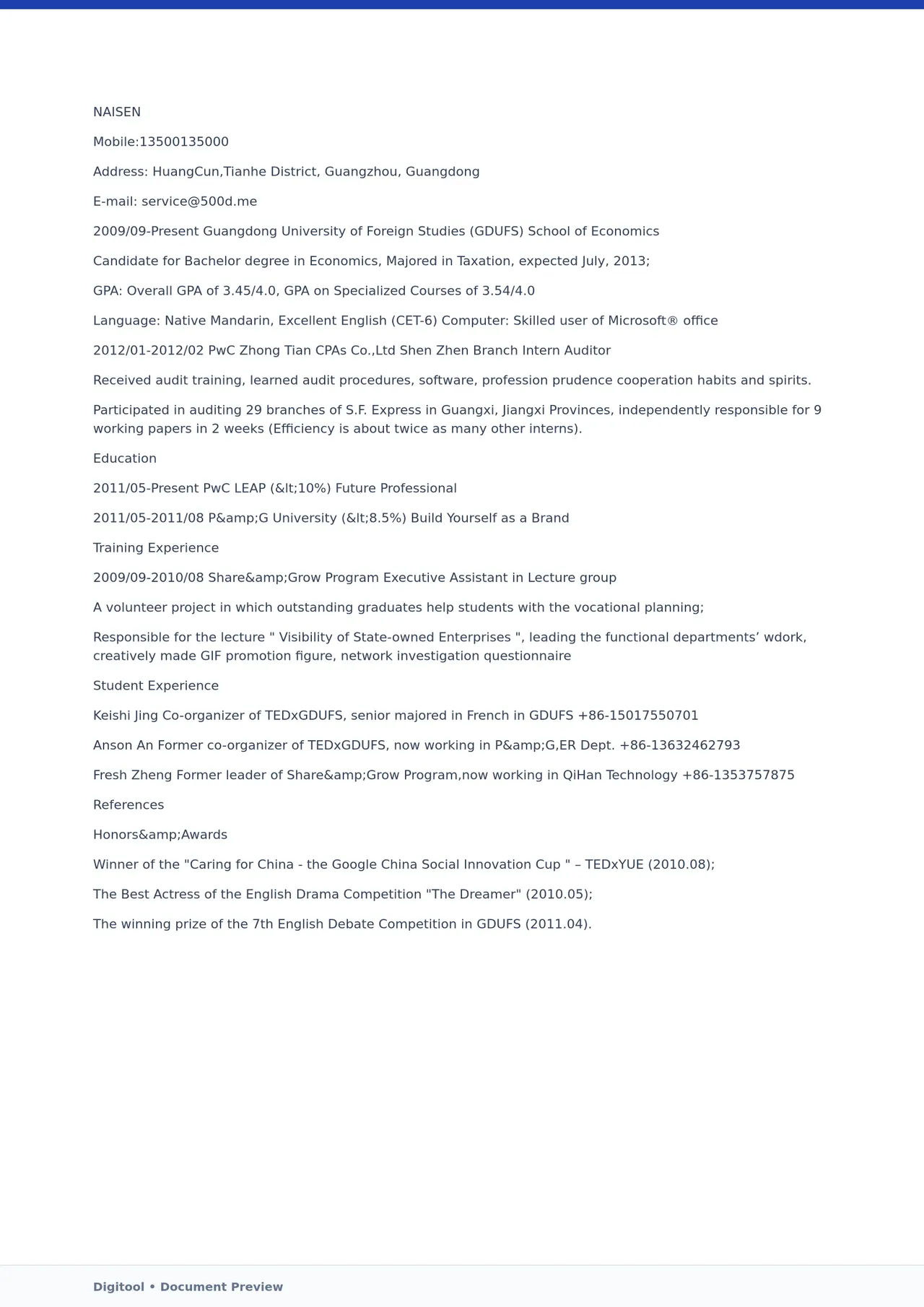 Template CV Profesional (Word) – ATS Friendly & Editable | CV Single Page #42