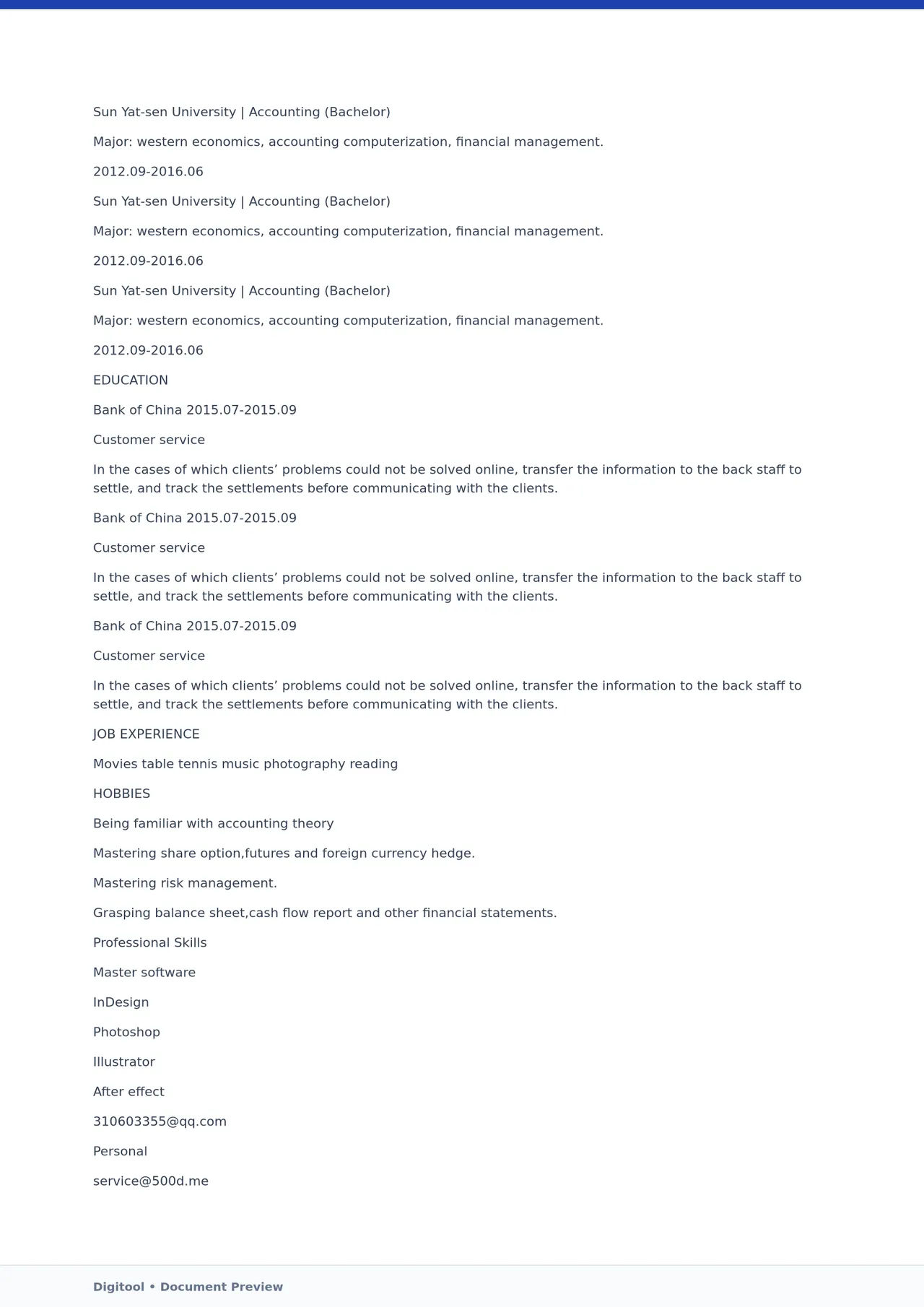 Template CV Profesional (Word) – ATS Friendly & Editable | CV Single Page #66