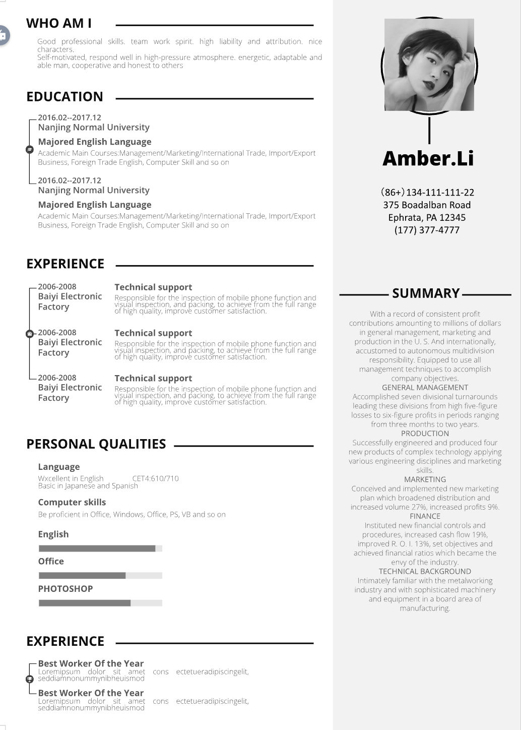 Template CV Profesional (Word) – ATS Friendly & Editable | CV Single Page #10