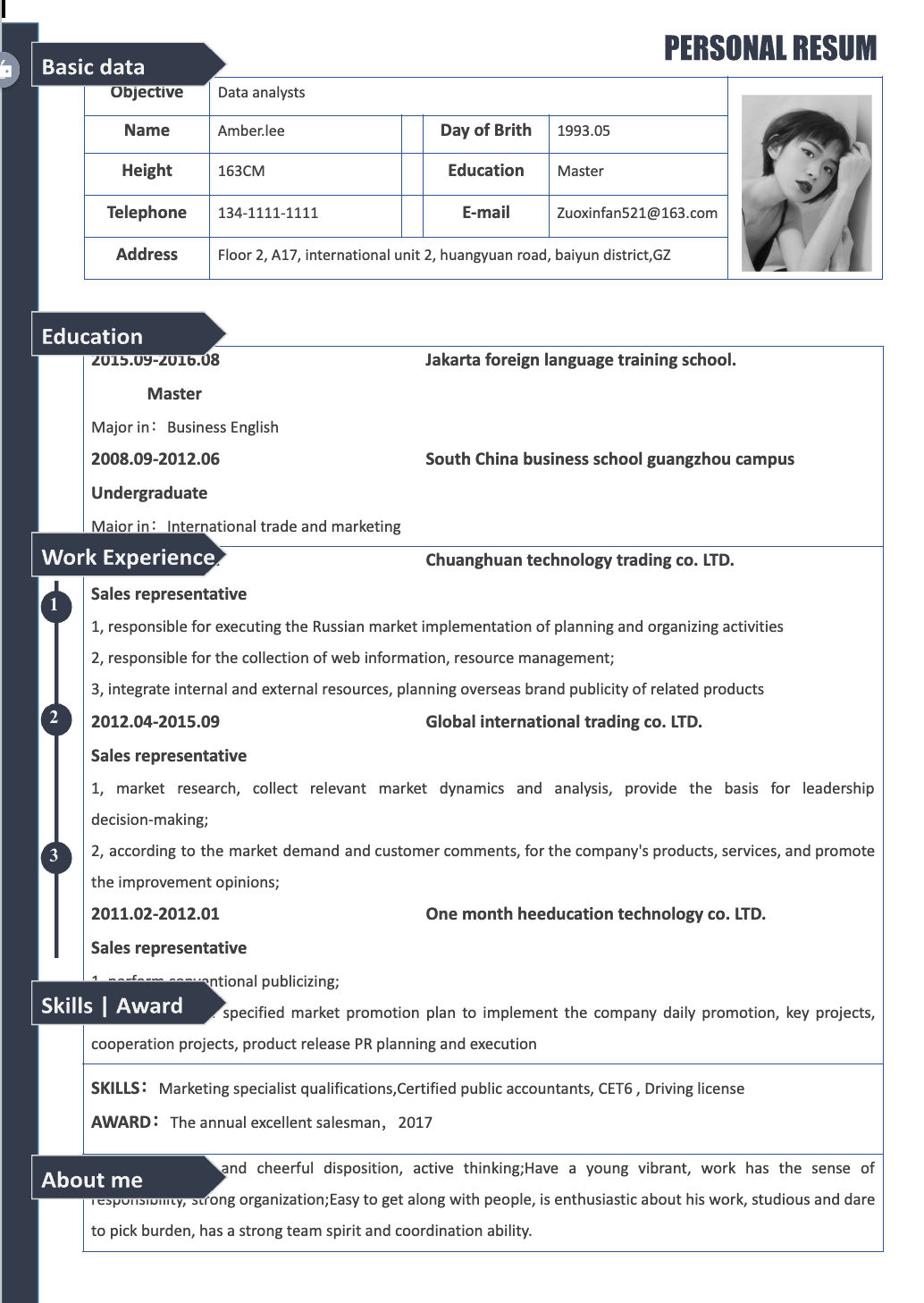Template CV Profesional (Word) – ATS Friendly & Editable | CV Single Page #15