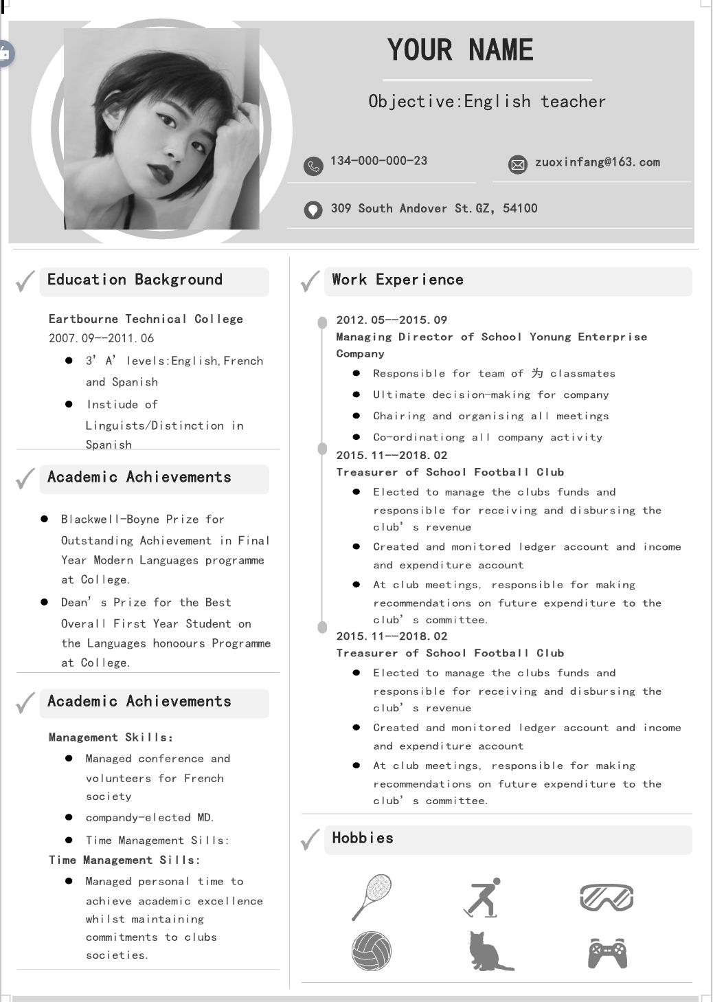 Template CV Profesional (Word) – ATS Friendly & Editable | CV Single Page #16