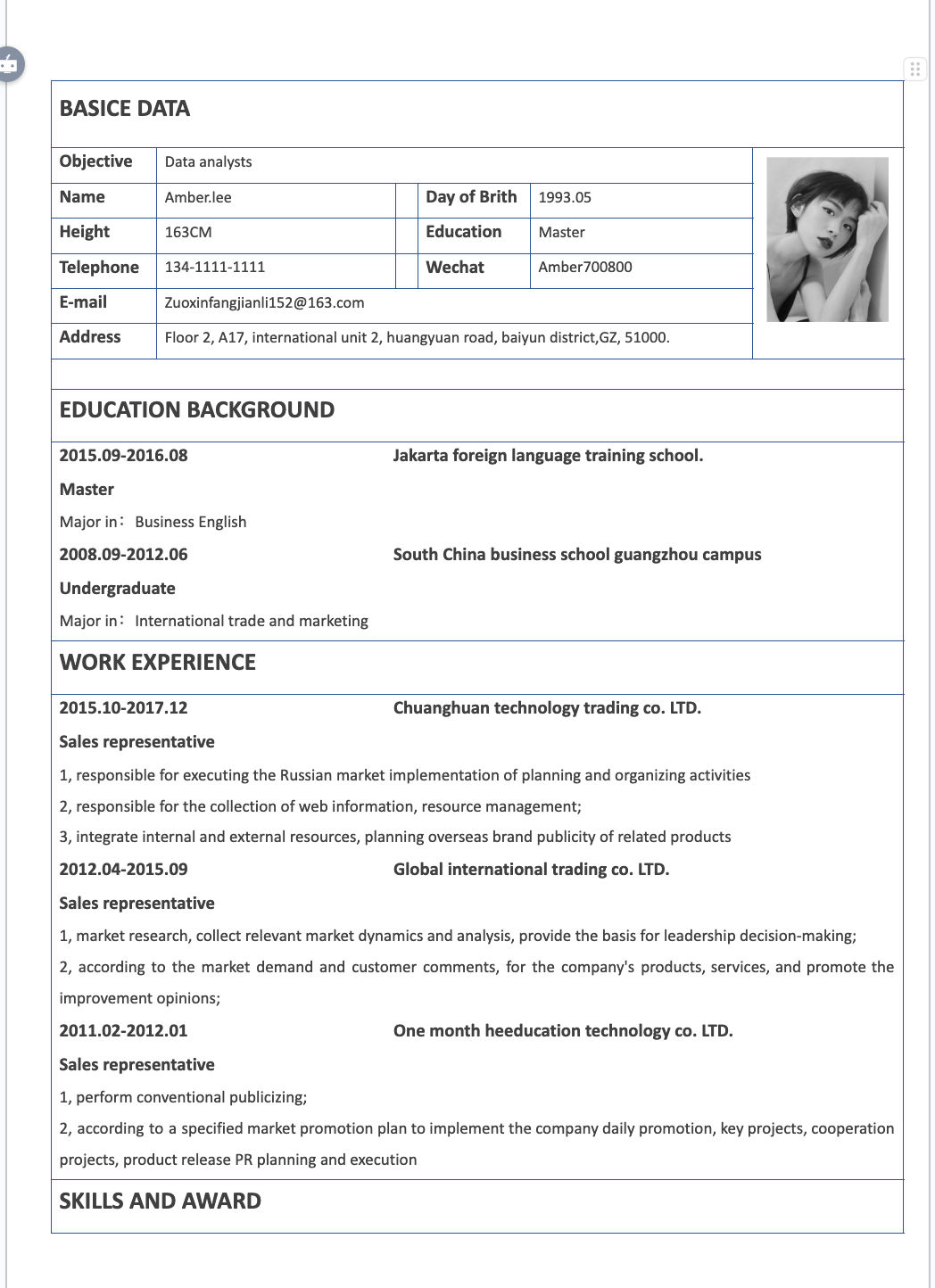 Template CV Profesional (Word) – ATS Friendly & Editable | CV Single Page #17