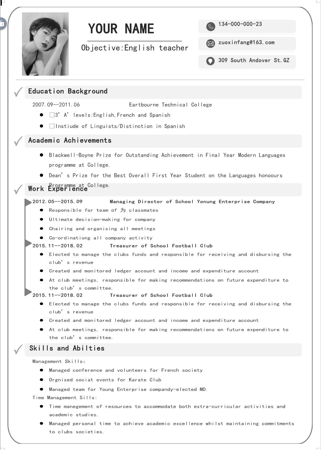 Template CV Profesional (Word) – ATS Friendly & Editable | CV Single Page #19
