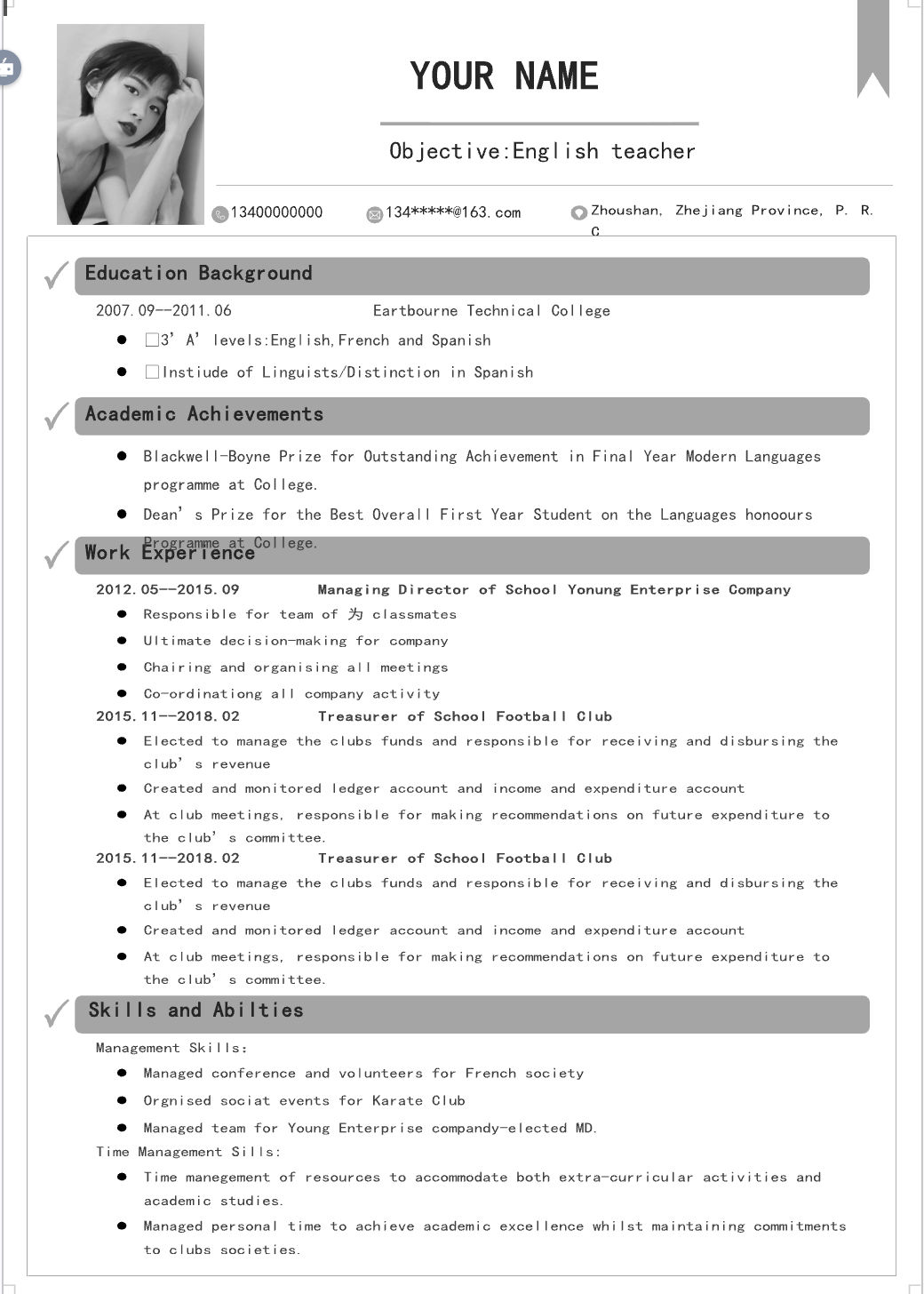 Template CV Profesional (Word) – ATS Friendly & Editable | CV Single Page #20
