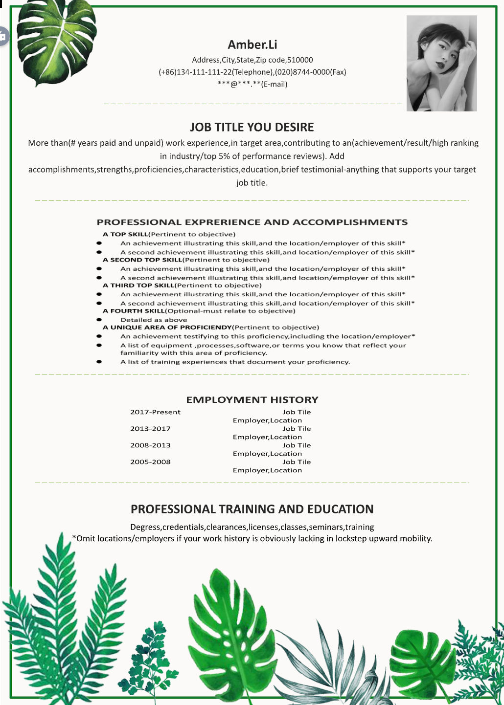 Template CV Profesional (Word) – ATS Friendly & Editable | CV Single Page #7