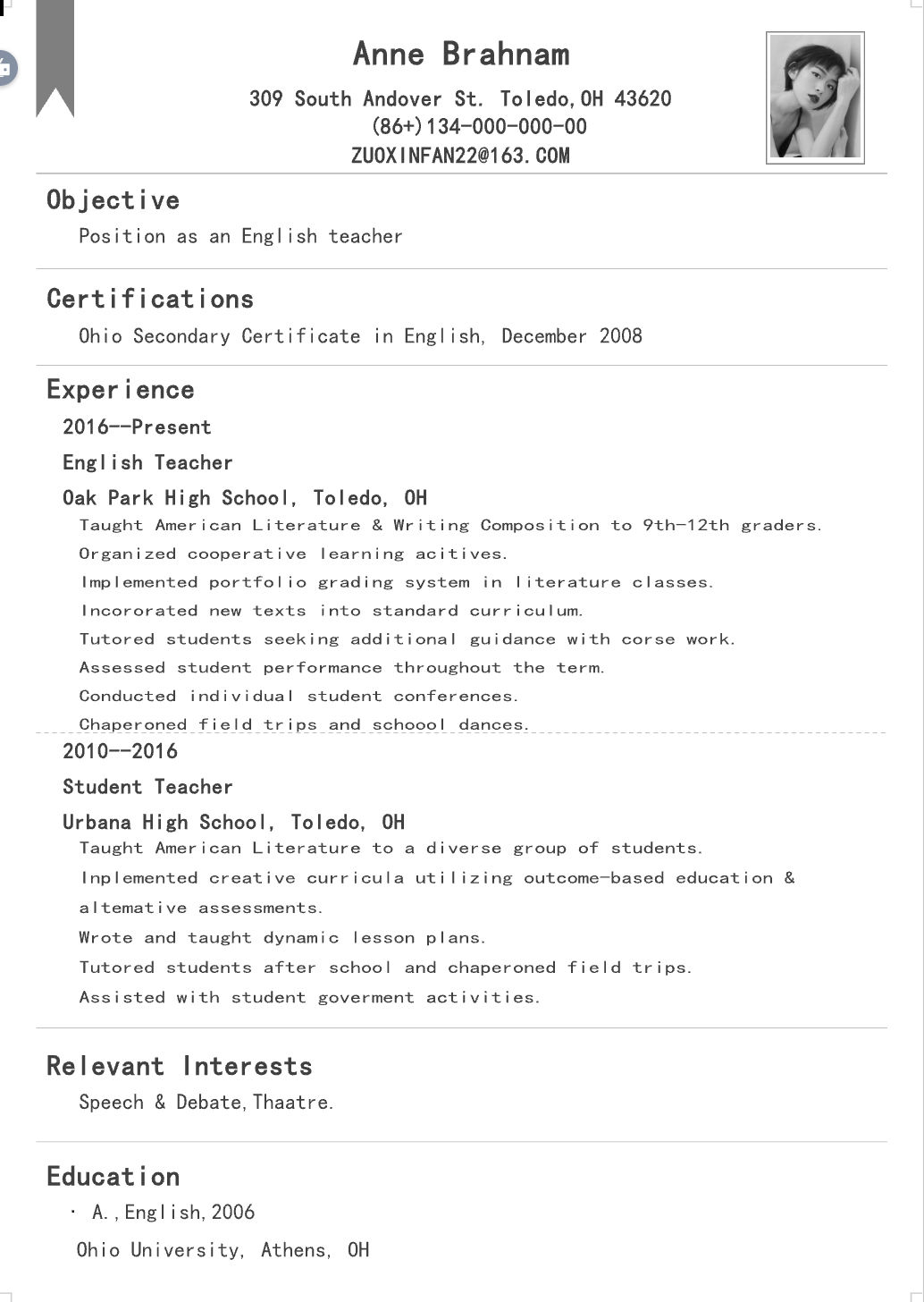 Template CV Profesional (Word) – ATS Friendly & Editable | CV Single Page #8