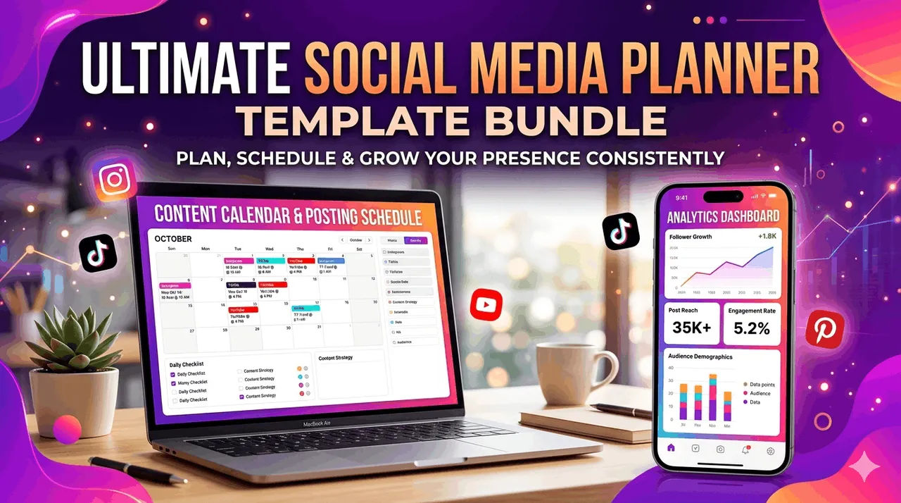 Ultimate Social Media Planner Template Bundle (10+ Excel & PPT Tools)