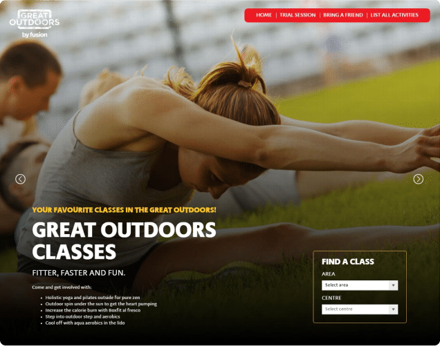 The Great Outdoors homepage