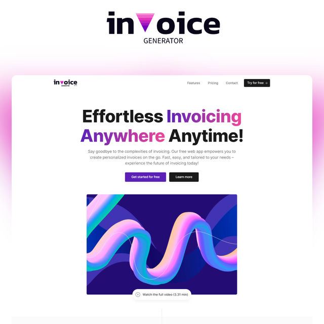 Free Invoice Generator Web App