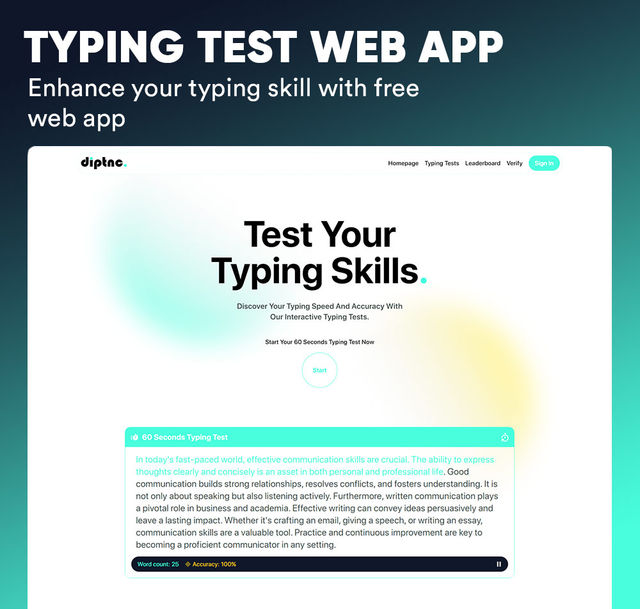 Free 1-Minute Typing Speed Test Web App