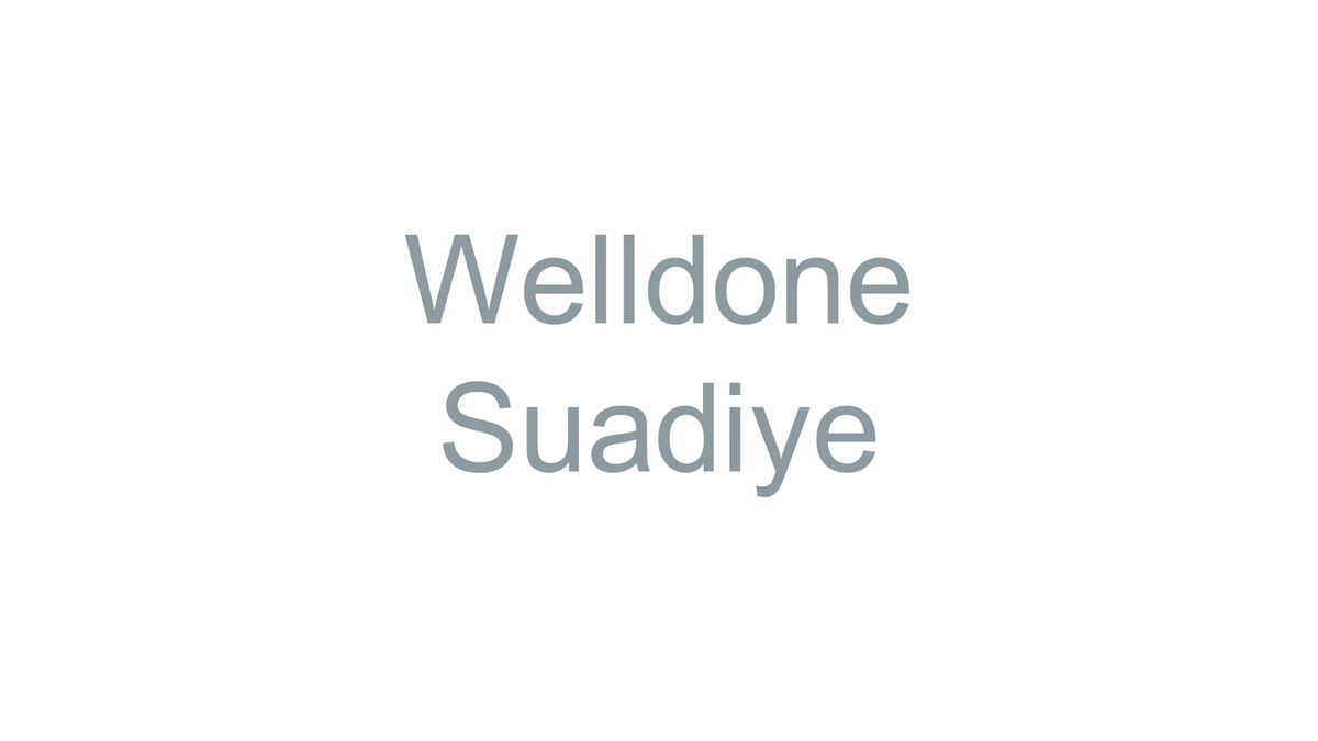 Welldone Suadiye