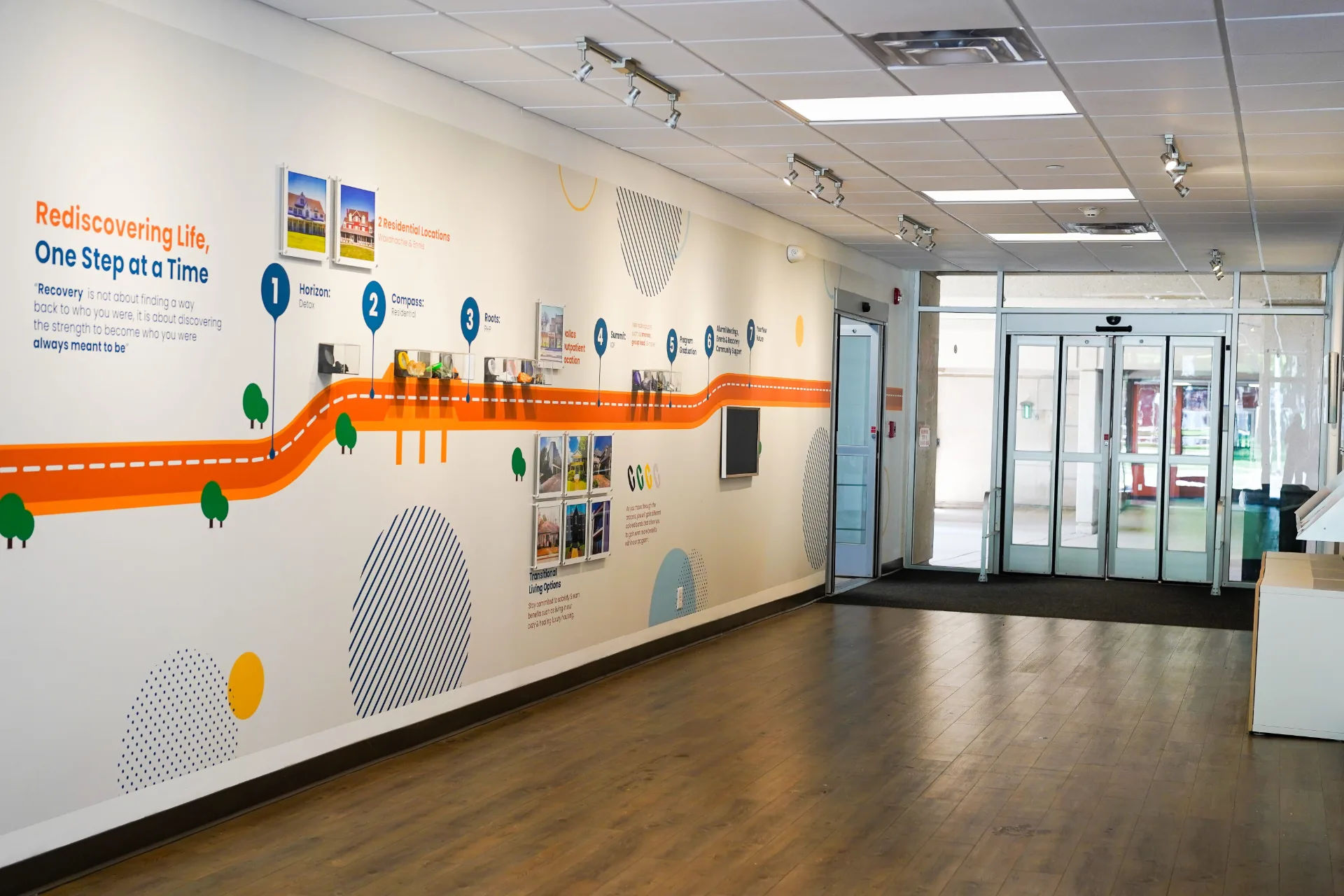 Interior of Discovery Point Retreat's Dallas-Fort Worth outpatient facility, where the Intensive Outpatient Program holds group and individual therapy sessions.
