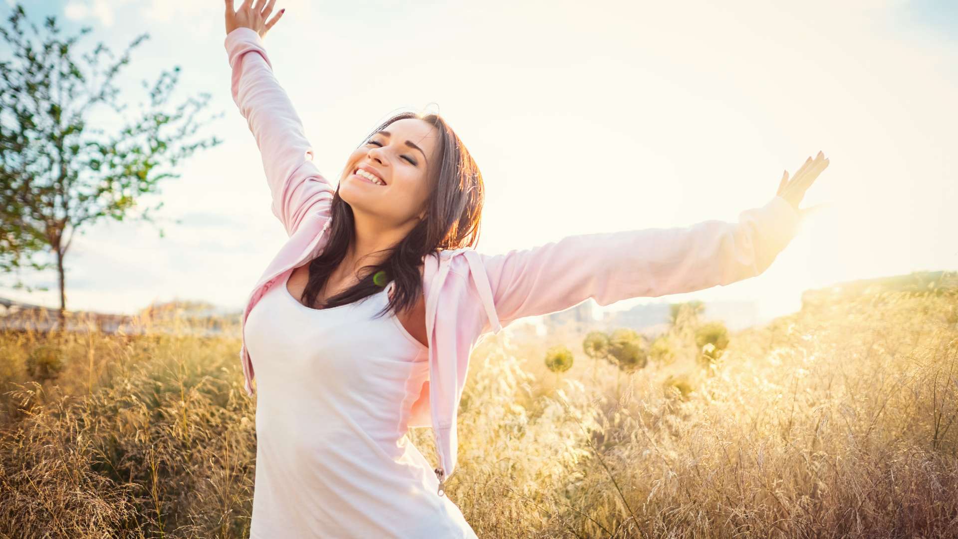 Happy woman in recovery