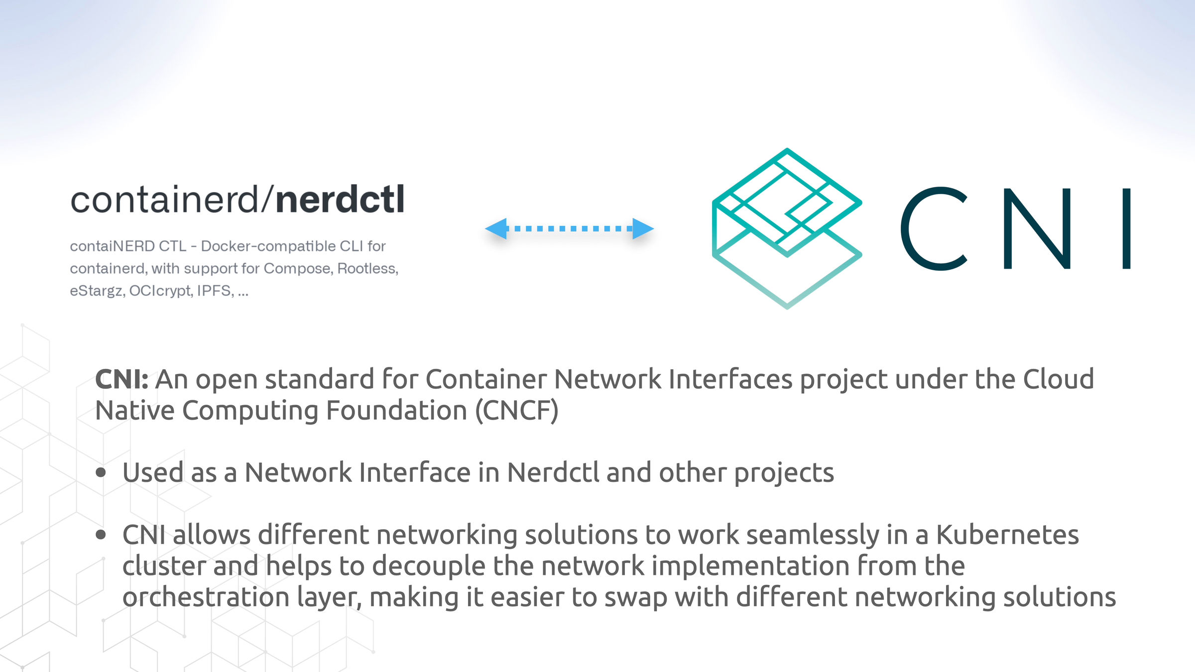 Container networking interface (CNI) demonstrated with nerdctl commands