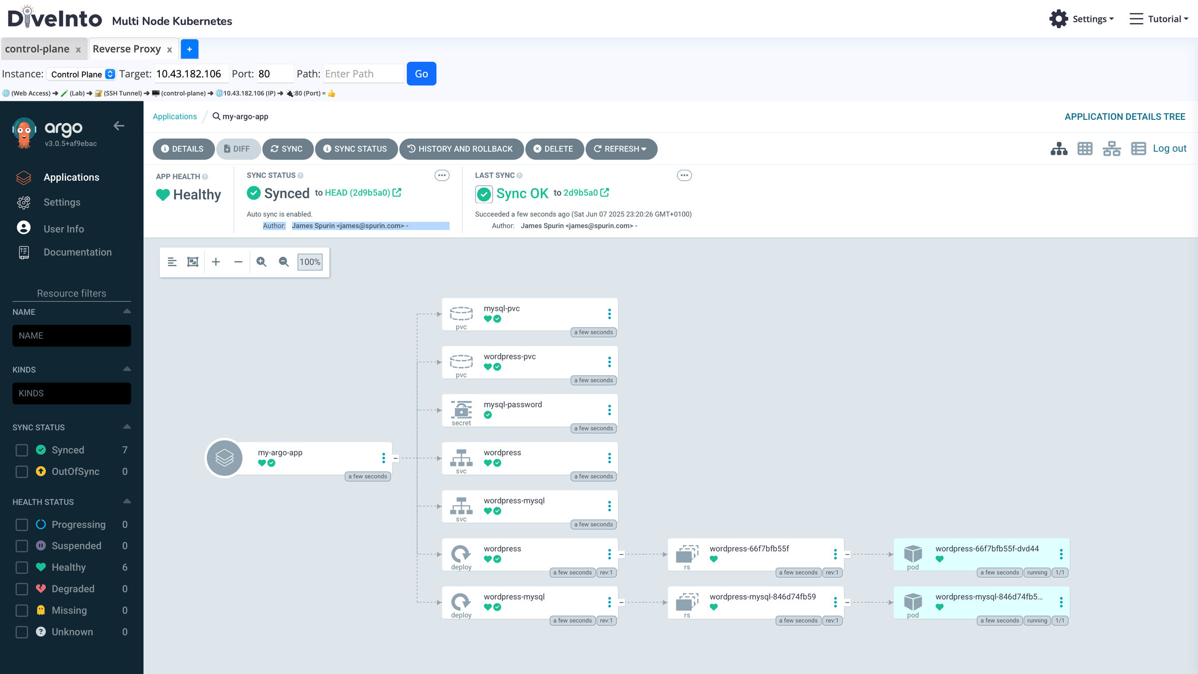 Progress tracking dashboard