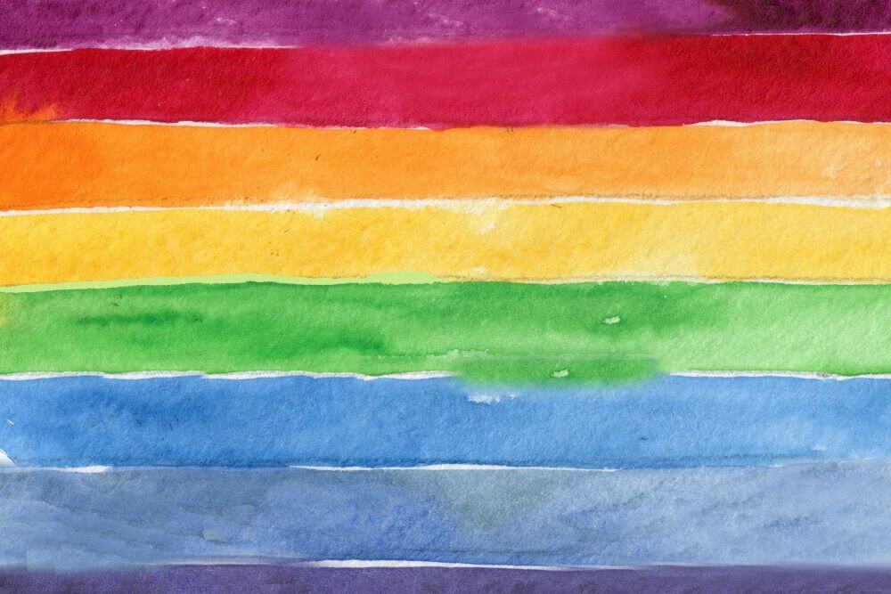 Watercolor Rainbow Flag