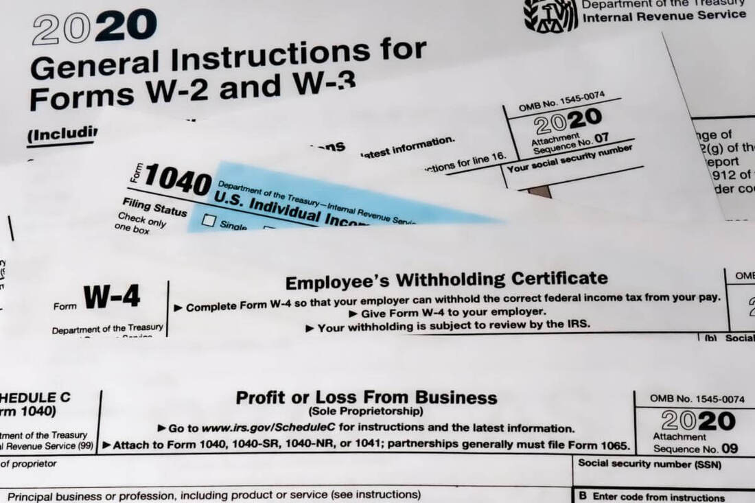 W-4 and Schedule C forms