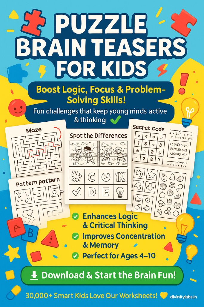 Puzzle Brain Teasers For Kids