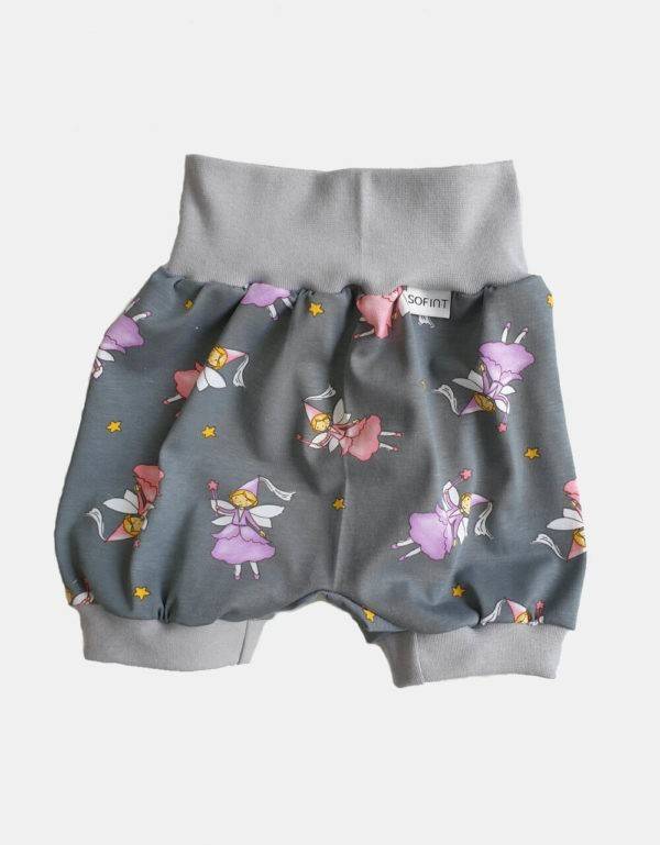 Kurze Hose grau mit Fee / Prinzessin