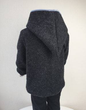 Walkjacke grau-schwarz, blau mit Igel