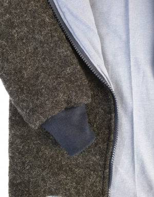 Walkjacke grau-schwarz, blau