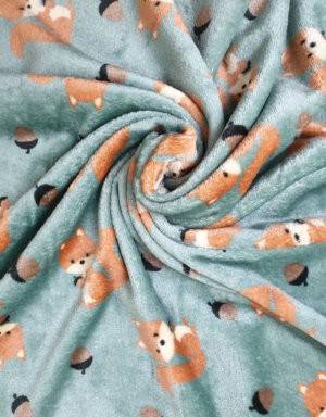 Fleece grün mit Eichhörnchen