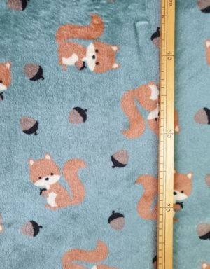 Fleece grün mit Eichhörnchen