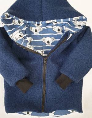 Walkjacke jeansblau, blau mit Koala