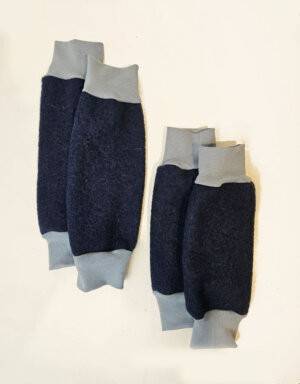 Stulpen aus Walk jeans-blau