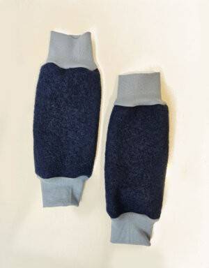Stulpen aus Walk jeans-blau