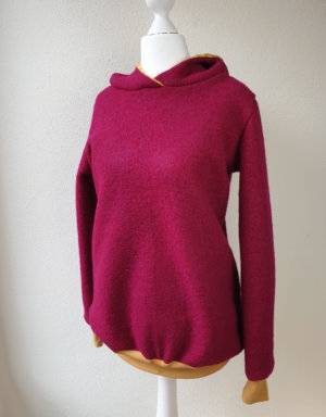 Damen Pullover / Hoodie aus Walk beere (tailliert)