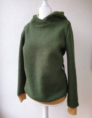 Damen Pullover / Hoodie aus Walk olivgrün
