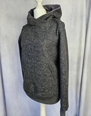 Damen Pullover / Hoodie aus Walk dunkelgrau (tailliert)