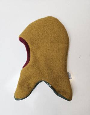 Schlupfmütze aus Walk senf-gelb