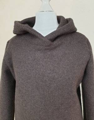 Damen Pullover / Hoodie aus Walk taupe (tailliert)