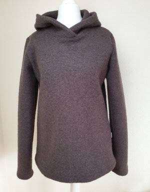 Damen Pullover / Hoodie aus Walk taupe (tailliert)