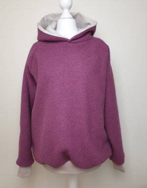 Damen Pullover / Hoodie aus Walk bordeaux (gerade)