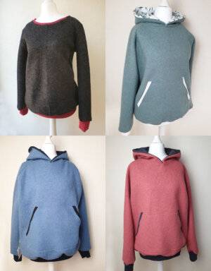 Damen Wunsch-Pullover / Hoodie aus Walk (gerade)