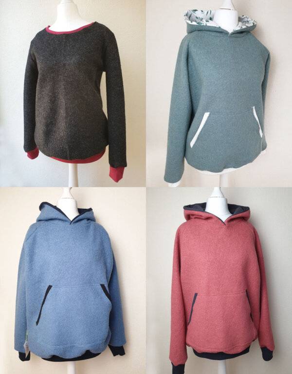 Damen Wunsch-Pullover / Hoodie aus Walk (gerade)