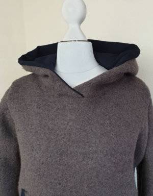 Damen Pullover / Hoodie aus Walk taupe (tailliert)