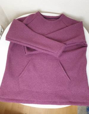 Damen Pullover / Hoodie aus Walk bordeaux (gerade)