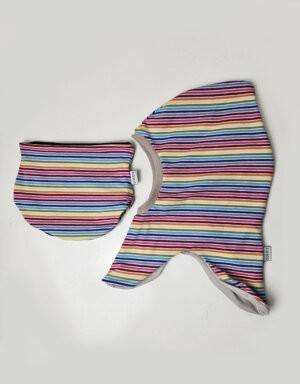 Schlupfmütze Regenbogen-Steifen