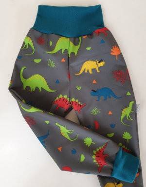 Softshellhose grau mit Dinosaurier, Gr. 98