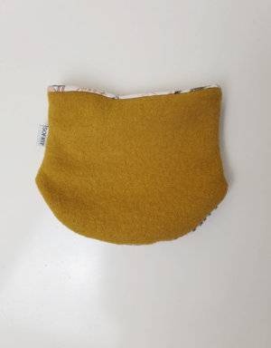 Halssocke aus Walk senf-gelb, Bio-Jersey, ab 1,5 J