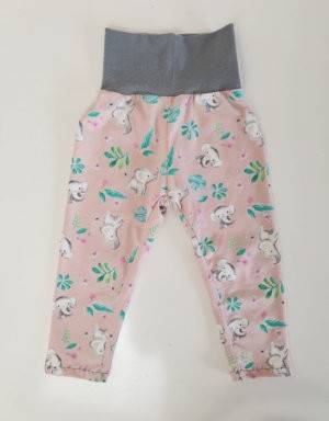 Leggings zart rosa mit Elefant und Blatt