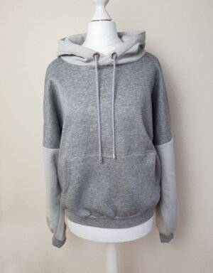 Hoodie aus Sweat grau mit Kordel