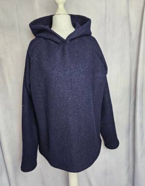 Damen Pullover / Hoodie aus Walk dunkelblau (gerade)