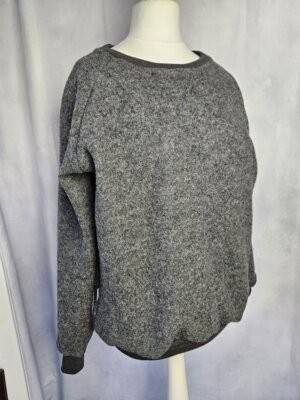 Damen Pullover / Hoodie aus Walk dunkelgrau (gerade)