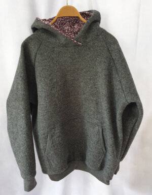 Damen Pullover / Hoodie aus Walk dunkelgrau (gerade)